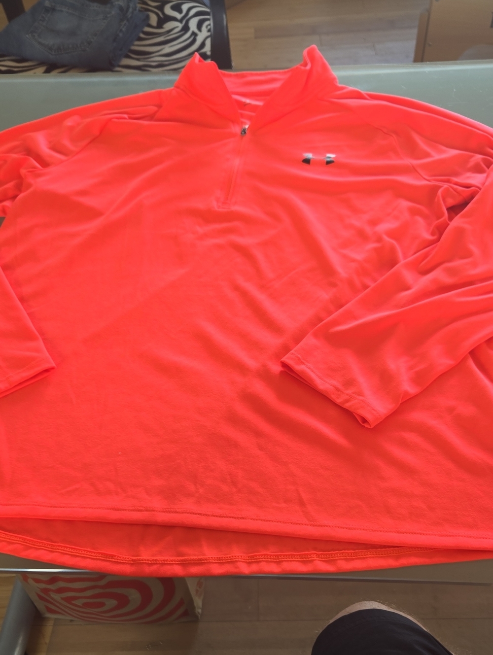 Under Armour Bright Coral Quarter-Zip Pullover
